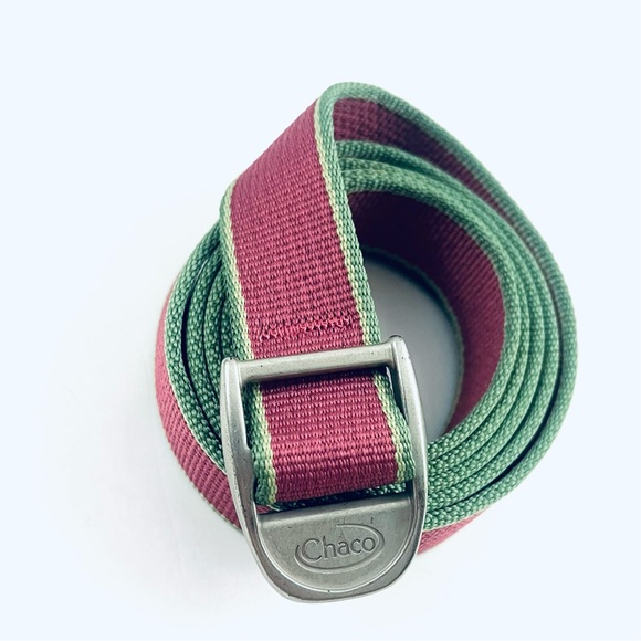 Chaco Belt with Logo Friction Buckle in Pink and Green - Picture 1 of 5